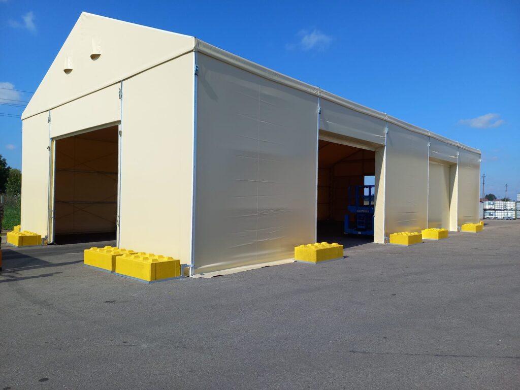 Hala namiotowa z obciążeniem