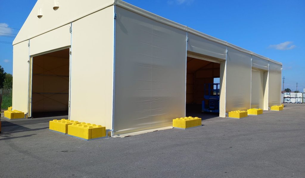 Hala namiotowa z obciążeniem